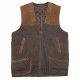 Gilet de chasse en cuir avec carnier