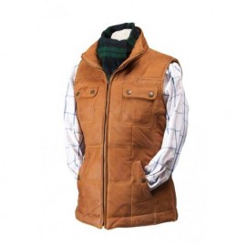 Gilet de chasse en cuir