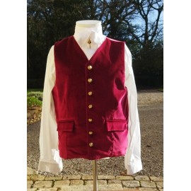 Sur mesure, gilet de vénerie velours HOMME