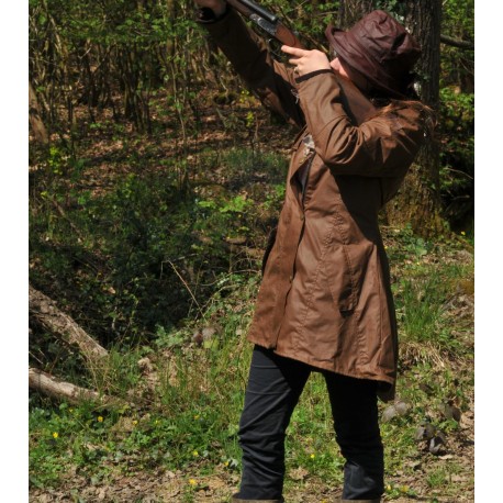 Veste de chasse en coton enduit