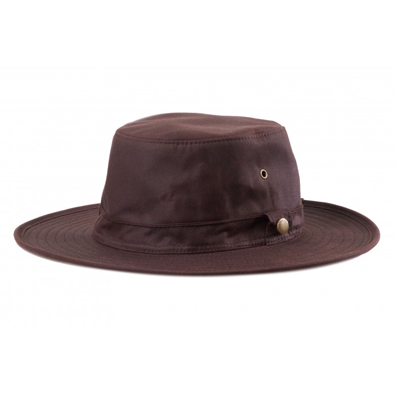 Chapeau de pluie en coton huilé pour femme. Chapeau imperméable