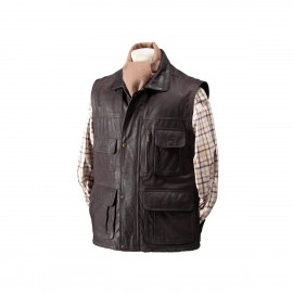 Gilet de chasse en cuir